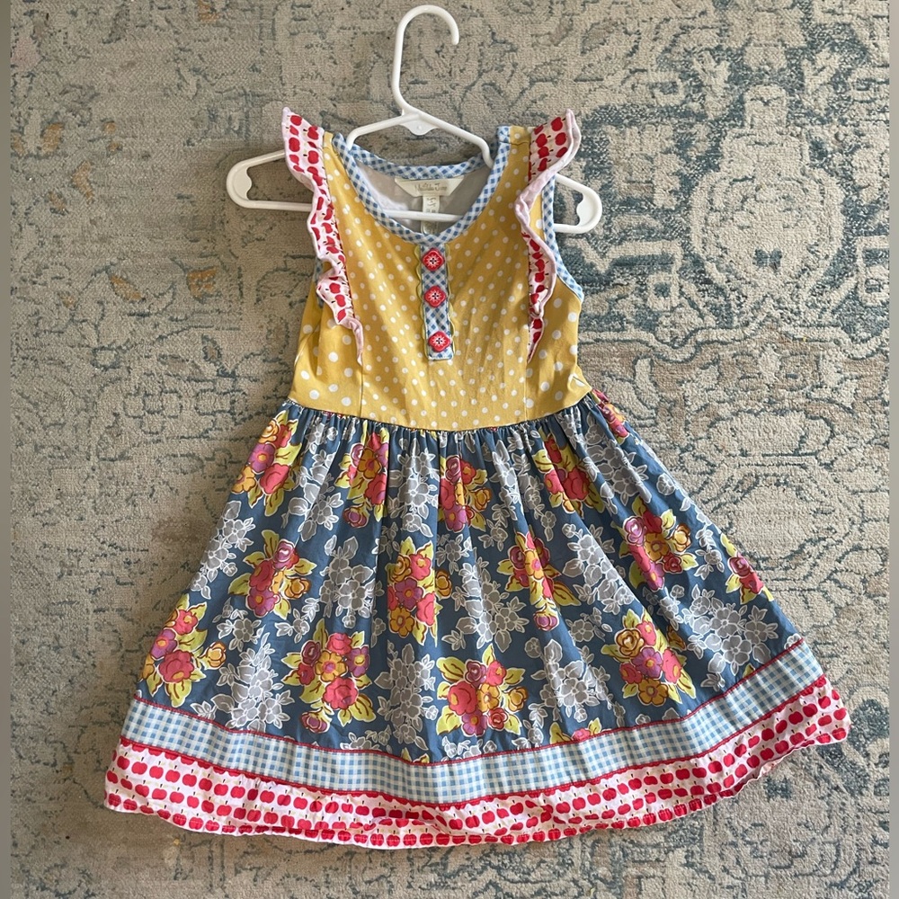 Matilda Jane Floral Apple Dress, size 4T